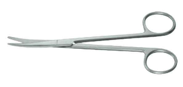 Ножиці операційні, тупокінцеві, зігнуті, звужені, Метценбаума, 180 мм Surgimax 04-263-18